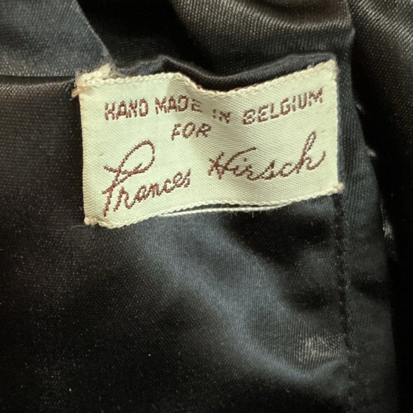 Rare Vintage 1960s Frances Hirsch Black Beaded Bag Clutch w/ Kisslock Closure - Picture 3 of 10